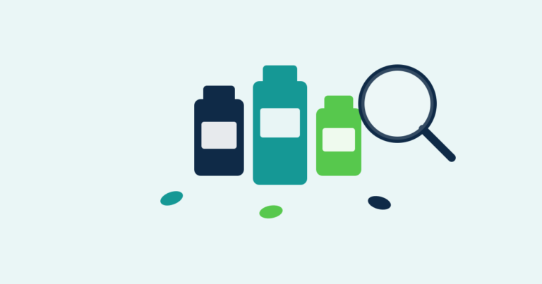Illustration of supplement bottles being researched for blood sugar support evidence