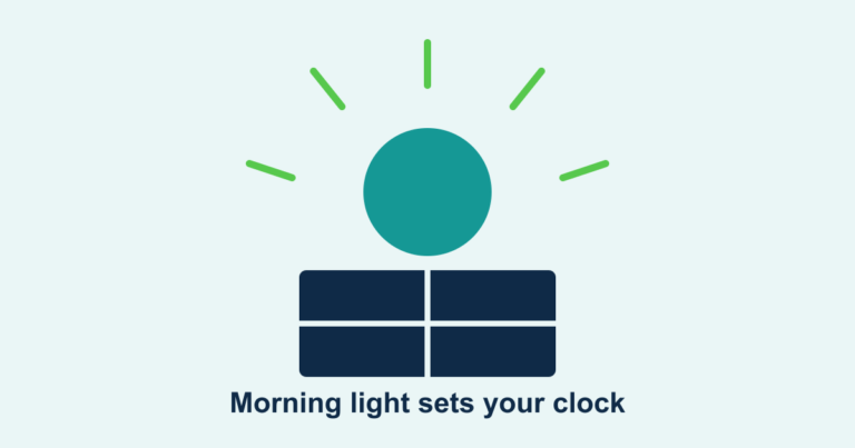 The sun rising over a window, representing morning light