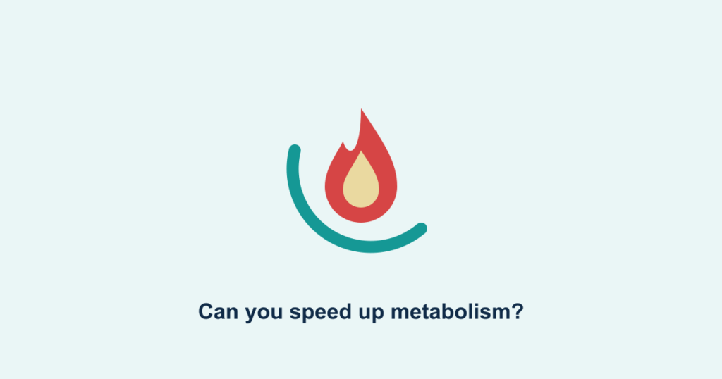 A metabolism gauge with a flame, illustrating metabolic rate