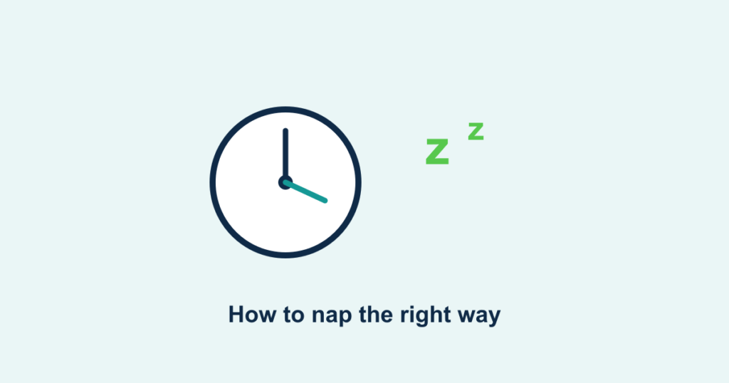 A clock beside Zzz symbols, representing napping